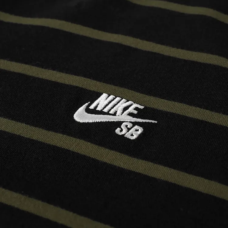 Nike SB Striped  S/S T-Shirt Black/Cargo Khaki